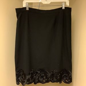 Claude Bert wool lined skirt with 34” waist made in France